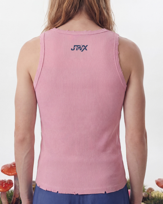Sign Tank Top Vintage Pink Distressed